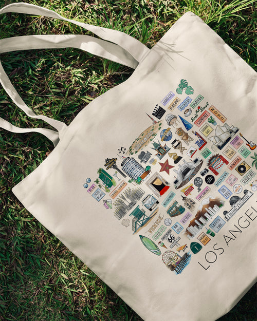 Los Angeles Cotton Canvas Tote Bag