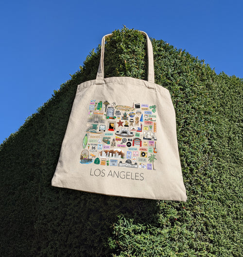 Los Angeles Cotton Canvas Tote Bag