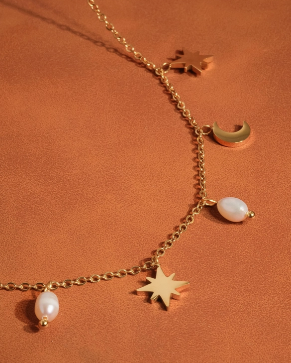 18K Gold Celestial Choker