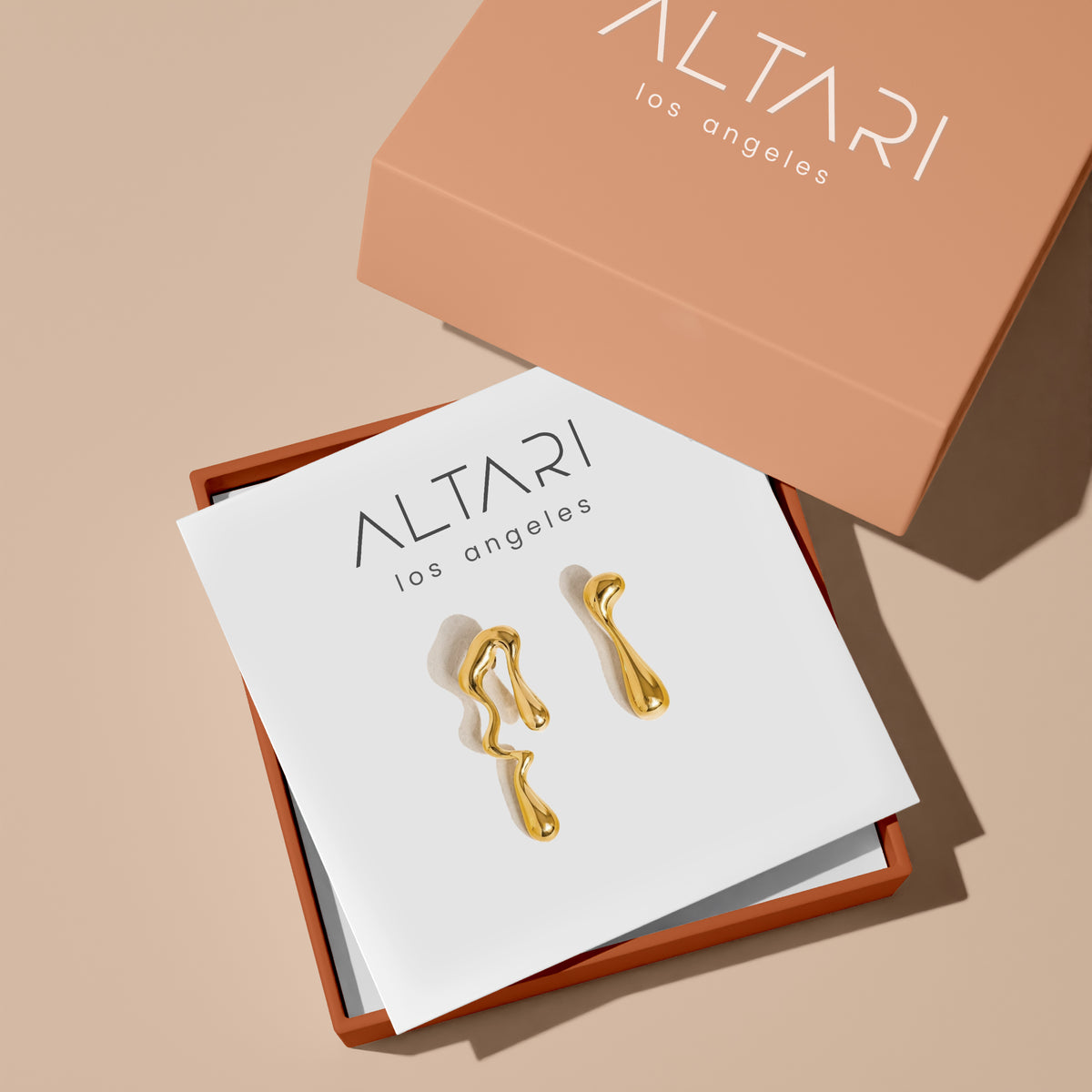 18K Gold Mismatch Drip Earring